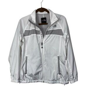 The North Face Women's White and Gray Jacket Medium Lightweight Spring Athletic
